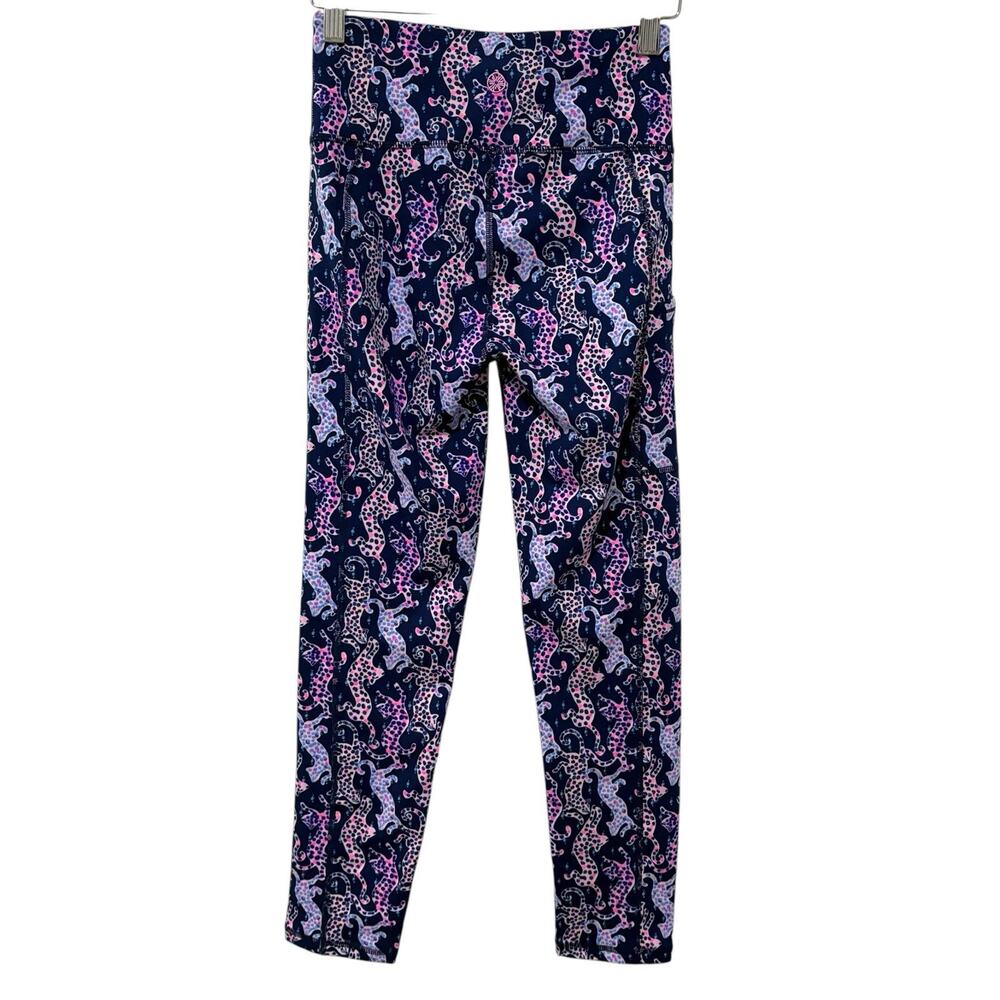 Lilly Pulitzer Leggings Crop Luxletic Oyster Bay Nay on the Catwalk- Size XS